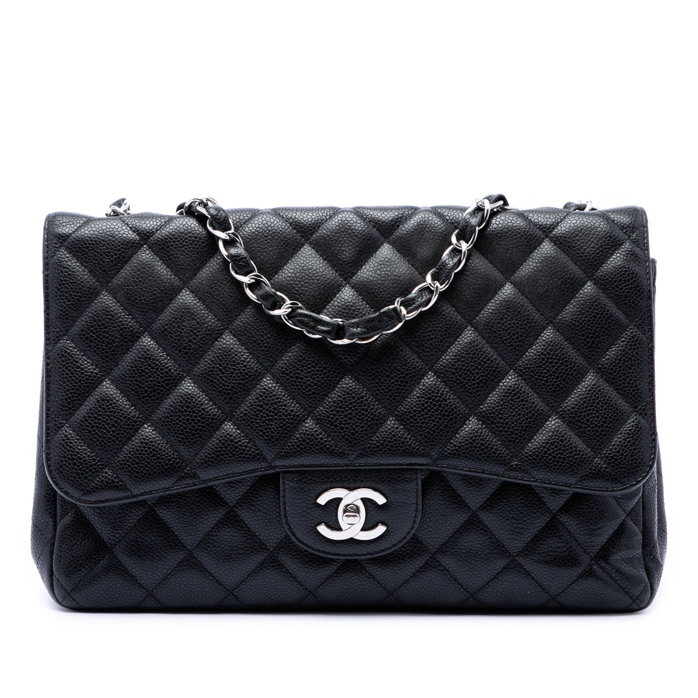 Jumbo Classic Caviar Single Flap - Image 1