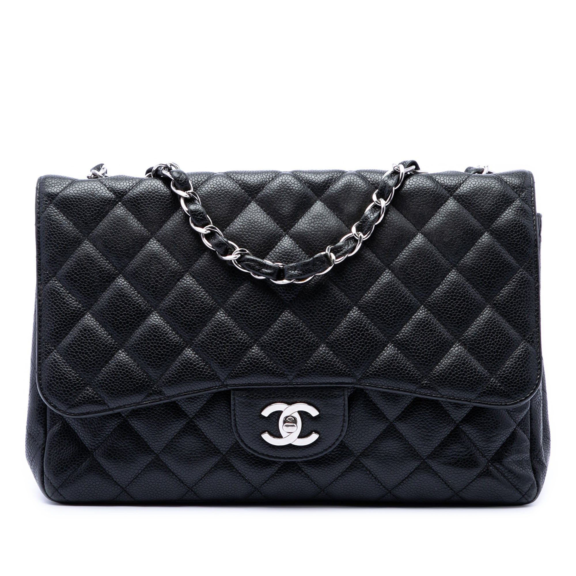 Jumbo Classic Caviar Single Flap - Image 1
