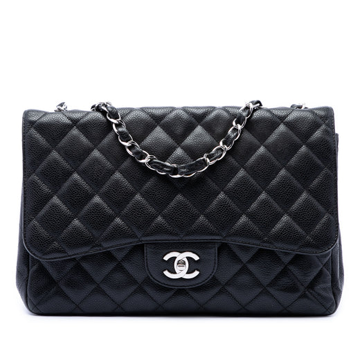 Jumbo Classic Caviar Single Flap - Image 1