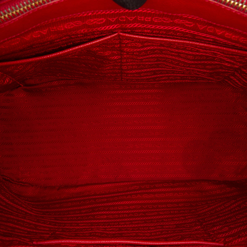 Large Saffiano Lux Galleria Double Zip Satchel - Image 4