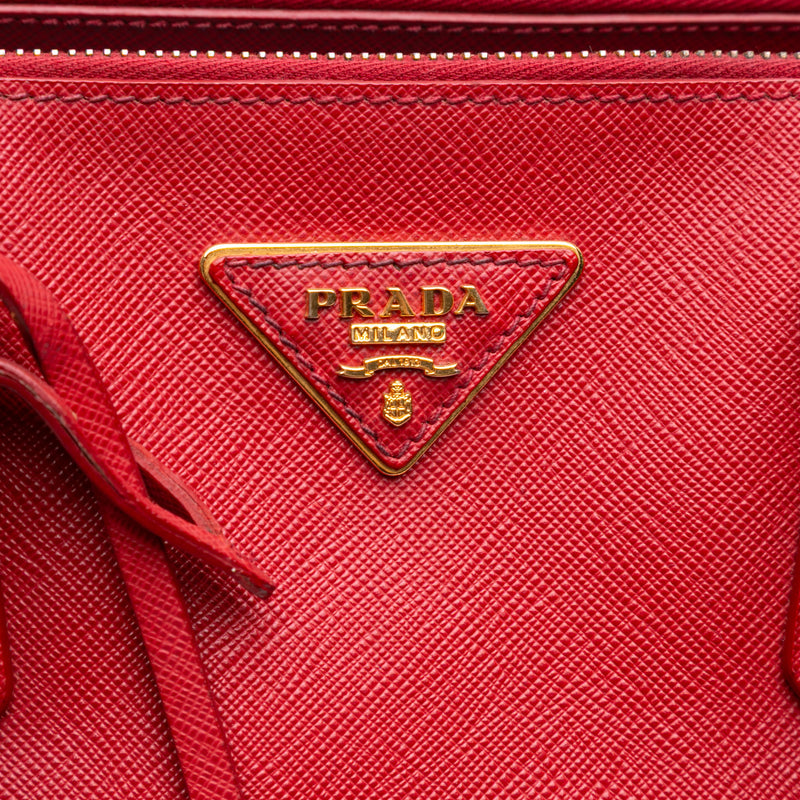 Large Saffiano Lux Galleria Double Zip Satchel - Image 5