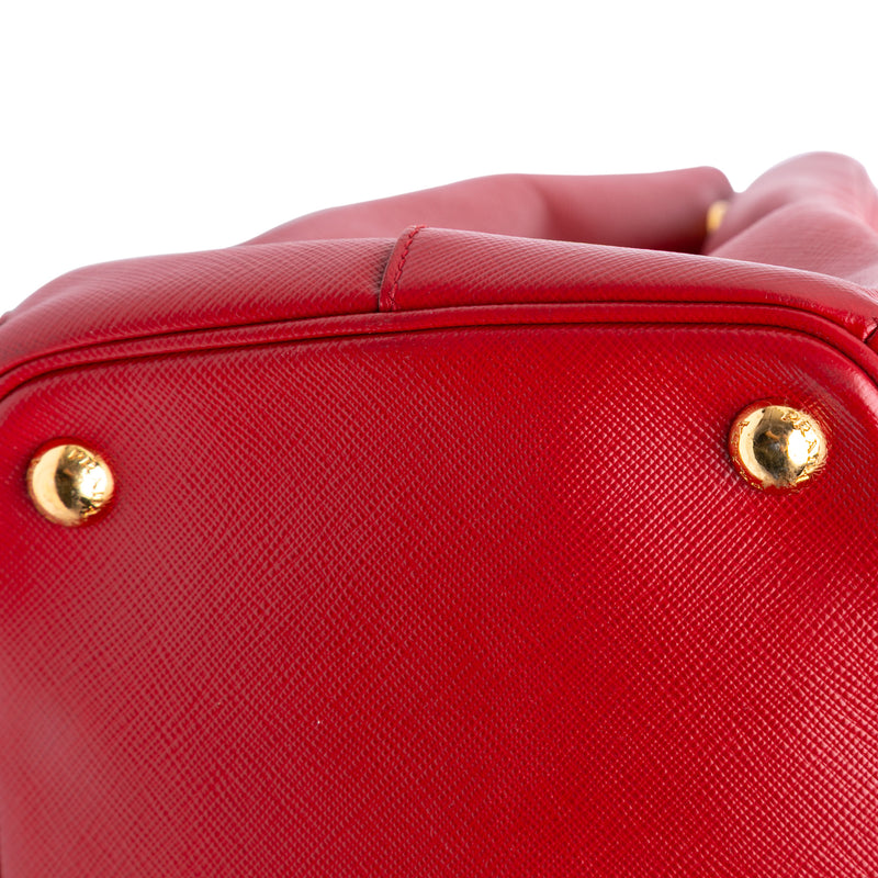 Large Saffiano Lux Galleria Double Zip Satchel - Image 7