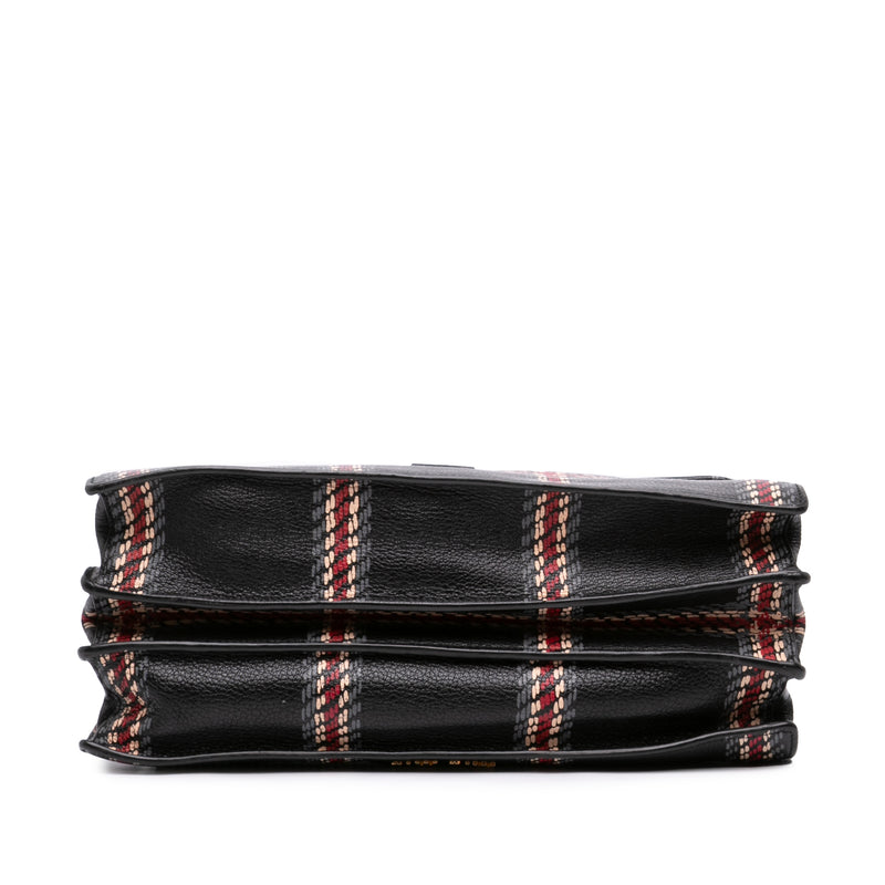 Printed Goatskin Madras Top Handle Bag - Image 3