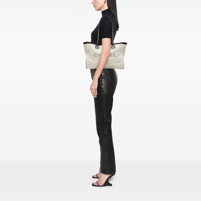 Small Canvas Deauville Tote - Image 7
