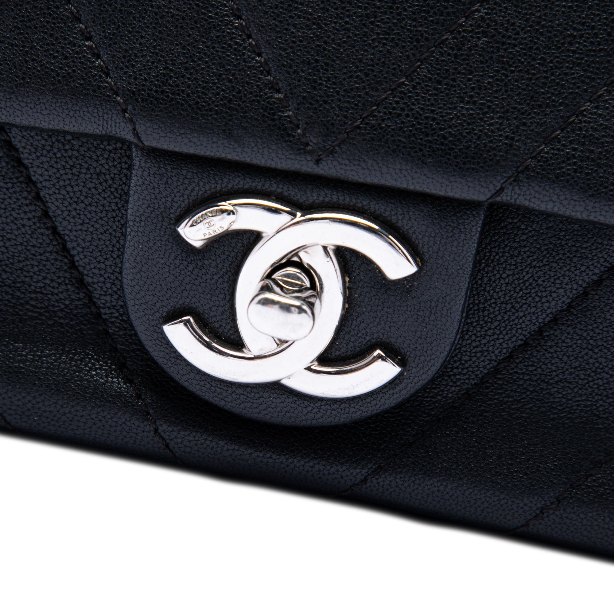 Mini CC Chevron Calfskin Single Flap - Image 5
