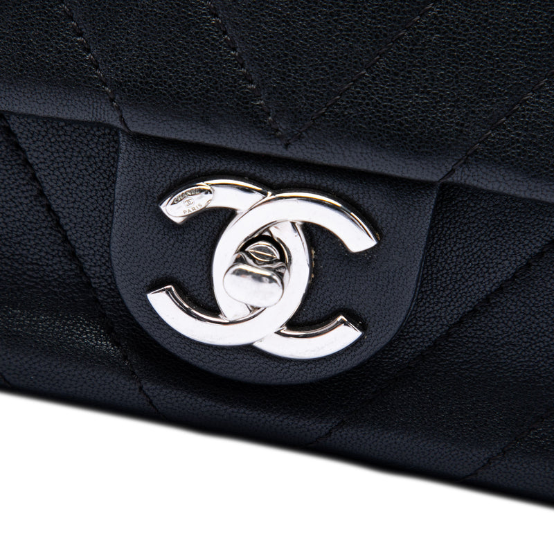 Mini CC Chevron Calfskin Single Flap - Image 5