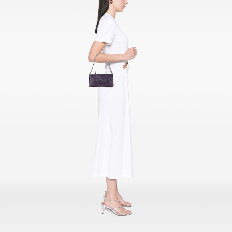 Embossed Lambskin Camellia Chain Pochette - Image 11