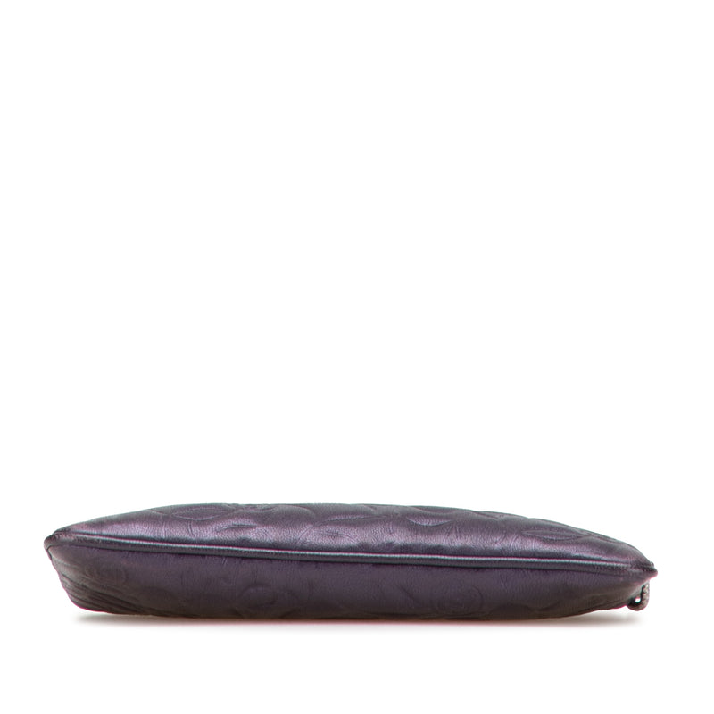Embossed Lambskin Camellia Chain Pochette - Image 3