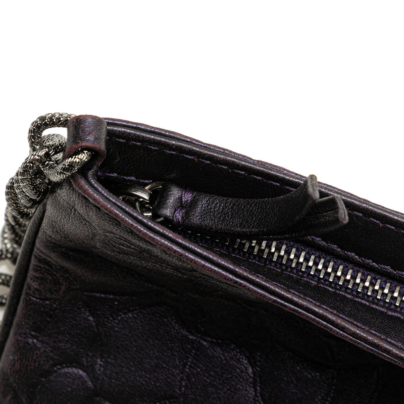 Embossed Lambskin Camellia Chain Pochette - Image 7