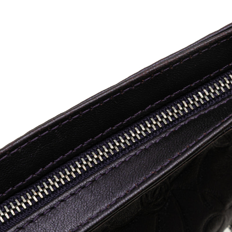 Embossed Lambskin Camellia Chain Pochette - Image 8