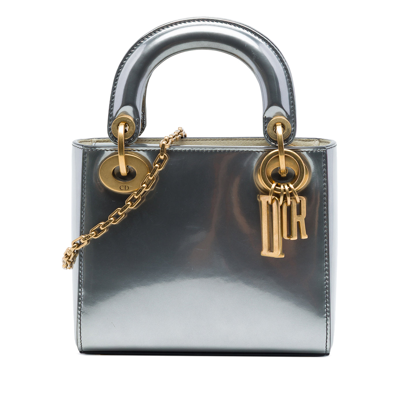 Mini Metallic Patent Lady Dior - Image 1