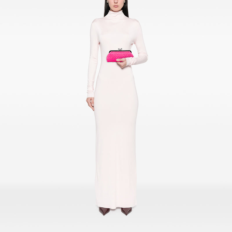 Matelasse Nappa Kiss Lock Frame Clutch - Image 5