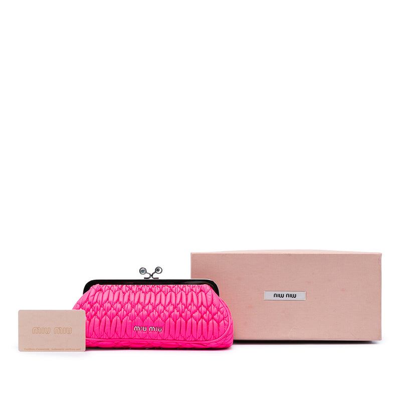Matelasse Nappa Kiss Lock Frame Clutch - Image 6