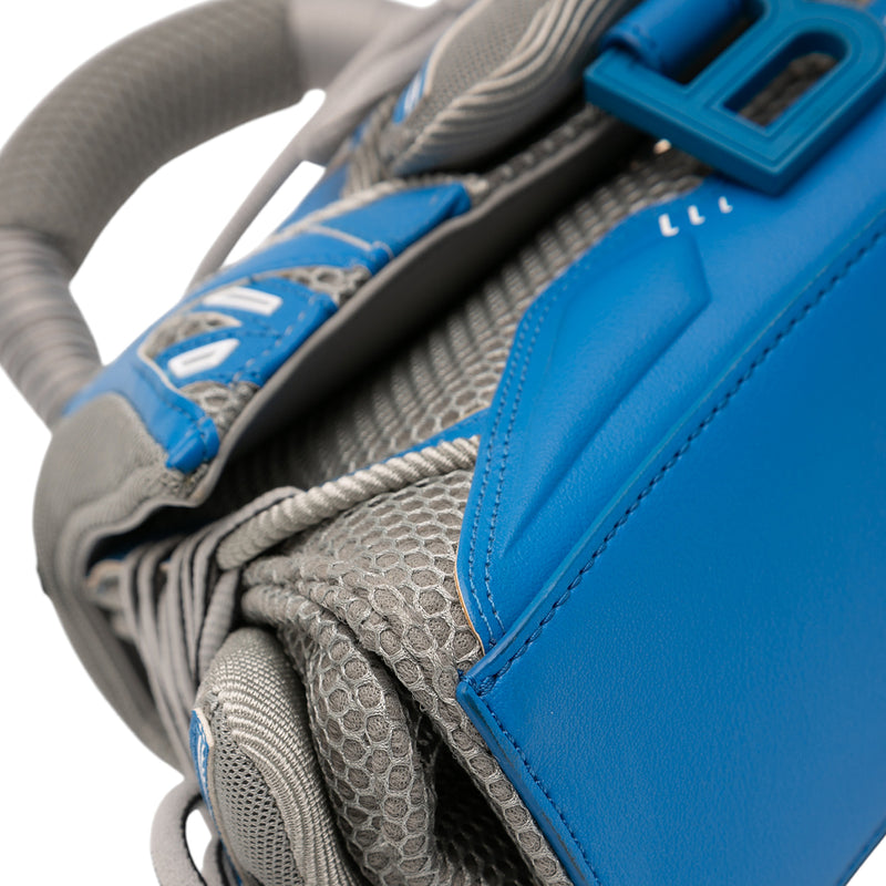 Small Faux Leather and Mesh Sneakerhead Top Handle Bag - Image 7