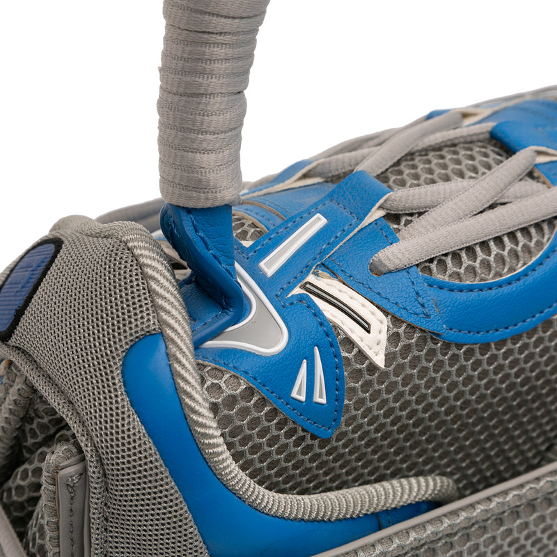 Small Faux Leather and Mesh Sneakerhead Top Handle Bag - Image 8