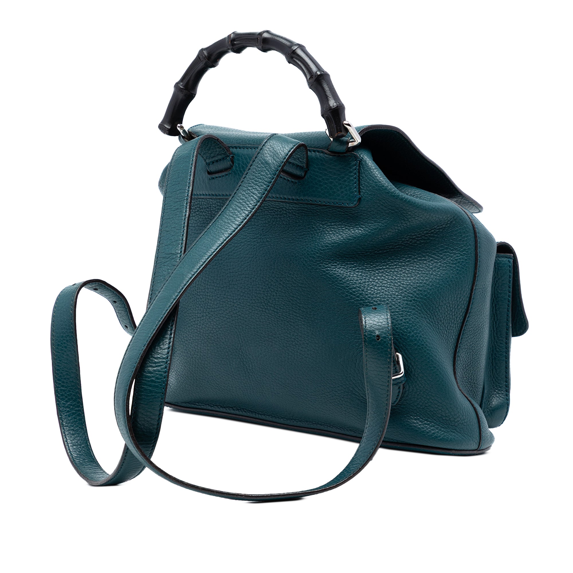 Leather Bamboo Tassel Backpack - Image 2