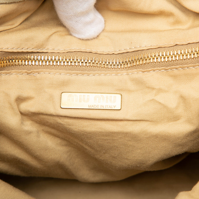 Laser Cut Suede Bamboo Top Handle Bag - Image 5