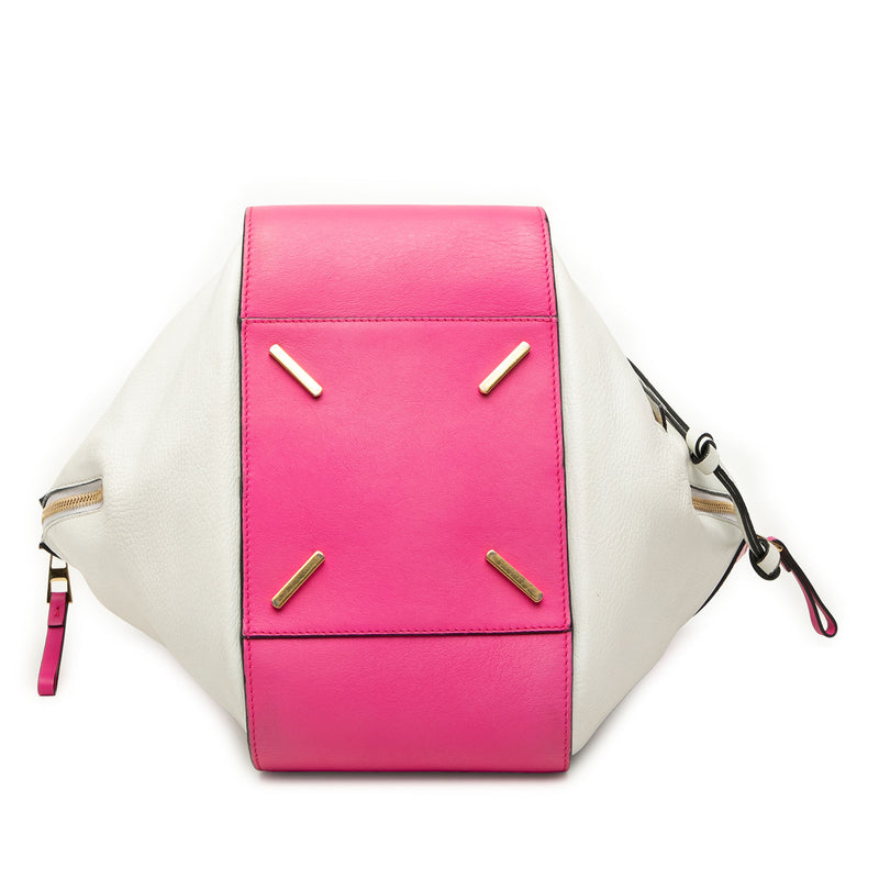 Small Bicolor Calfskin Hammock Bag - Image 3