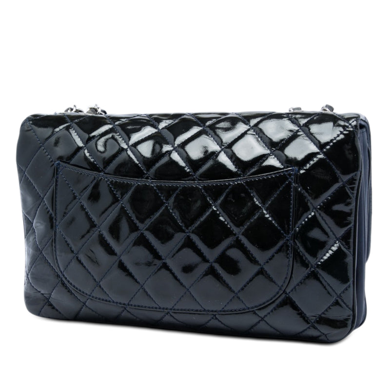 Jumbo Quilted Patent 3 Compartment Flap - Image 2