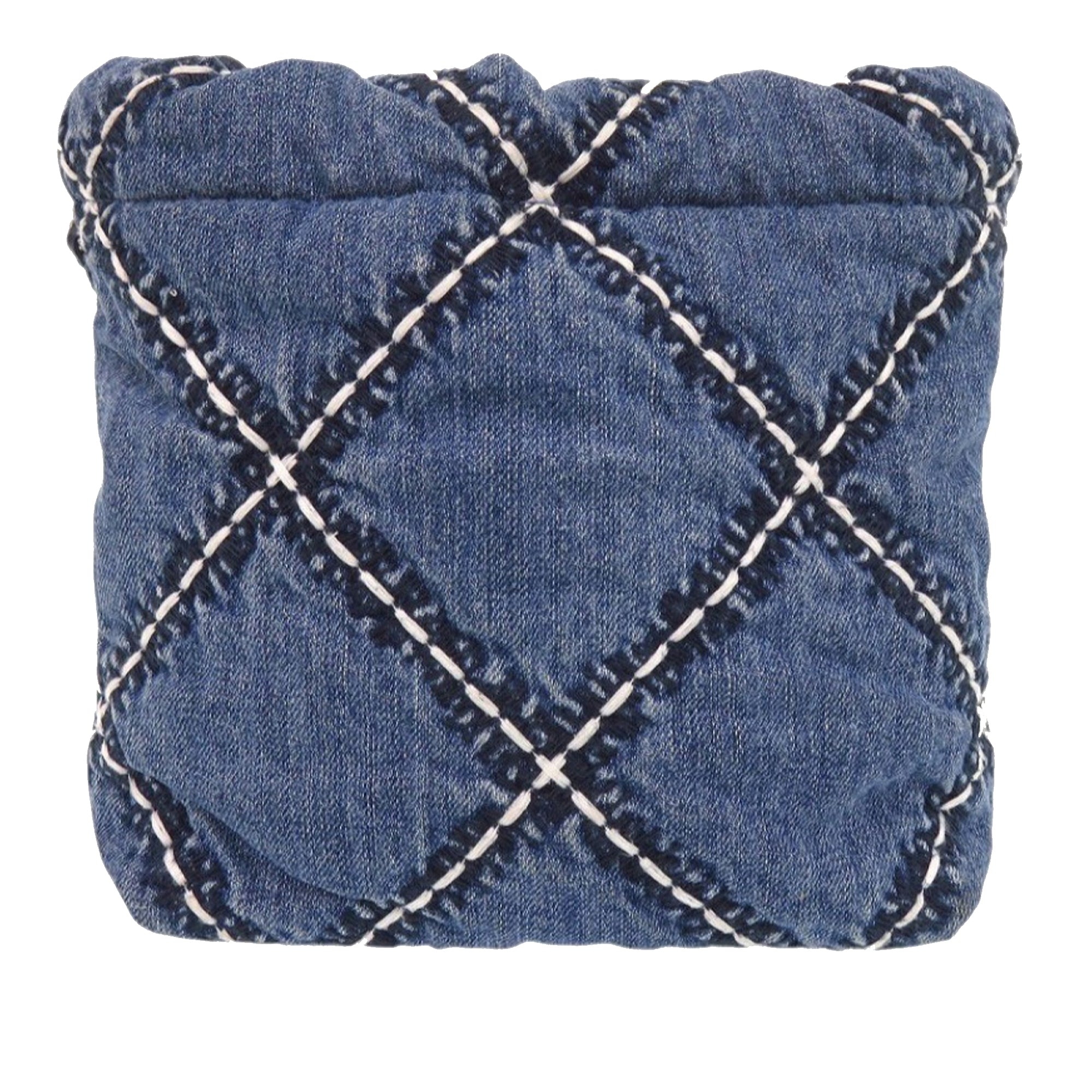 Mini Denim Stitched 22 Handbag - Image 2