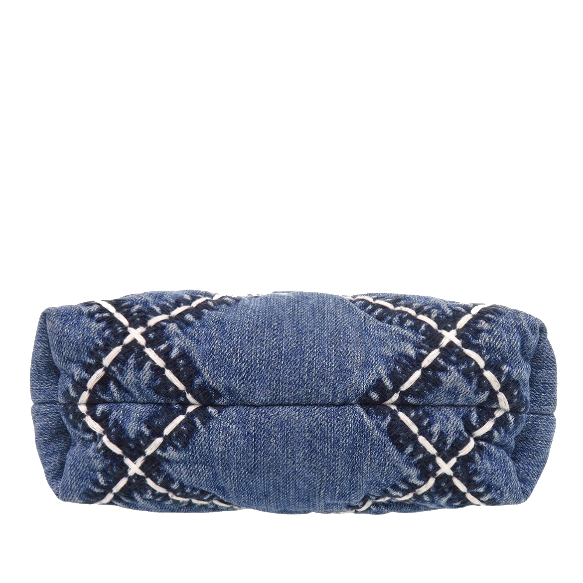 Mini Denim Stitched 22 Handbag - Image 3