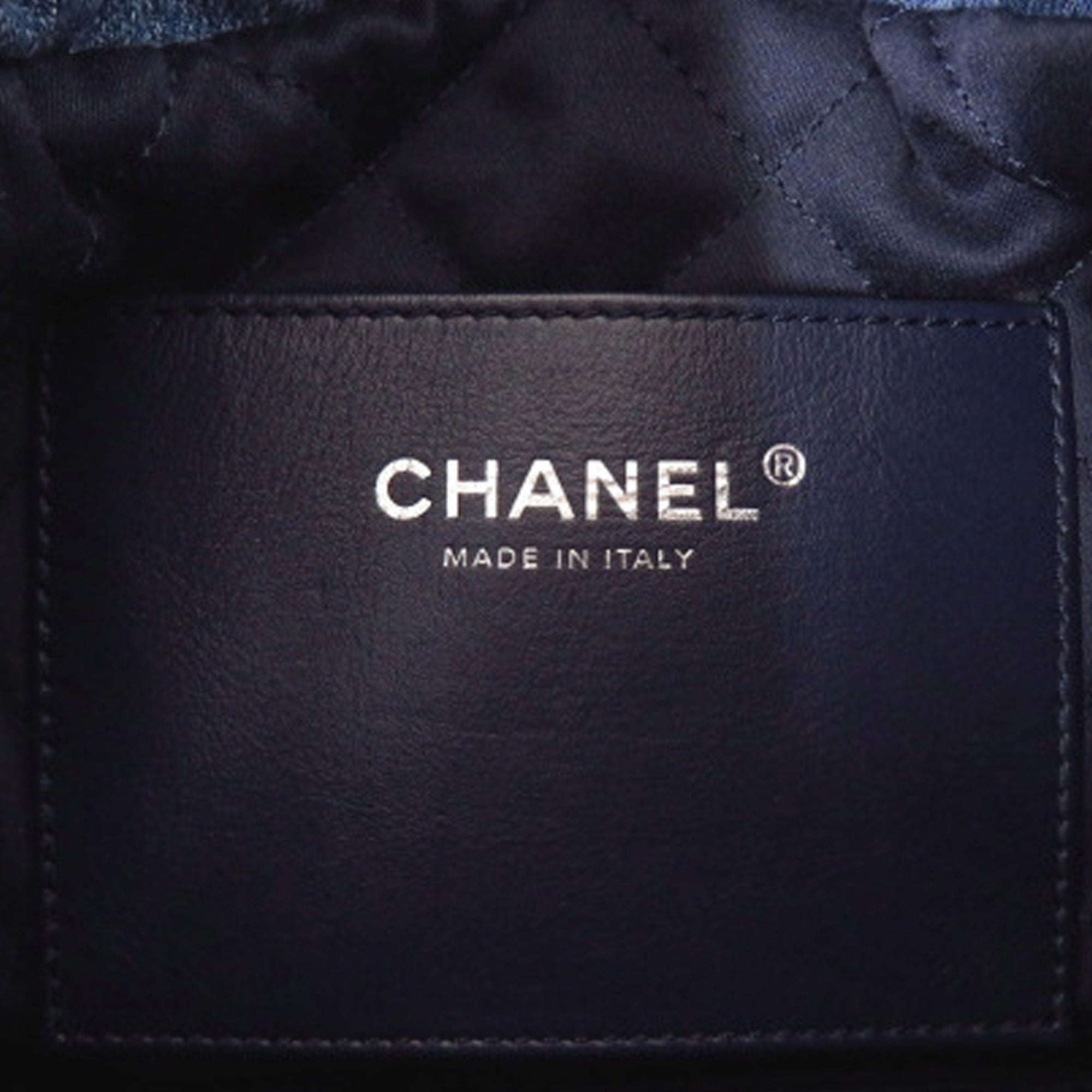 Mini Denim Stitched 22 Handbag - Image 5