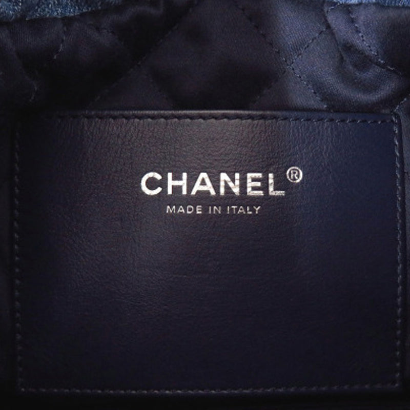 Mini Denim Stitched 22 Handbag - Image 5