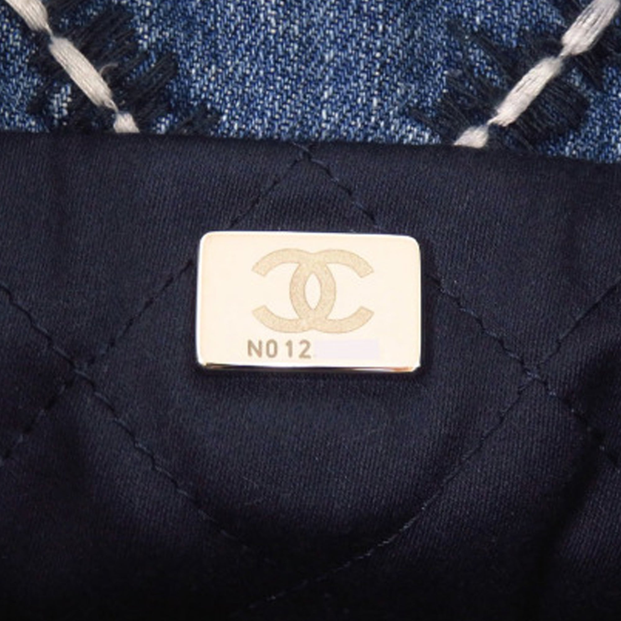 Mini Denim Stitched 22 Handbag - Image 6