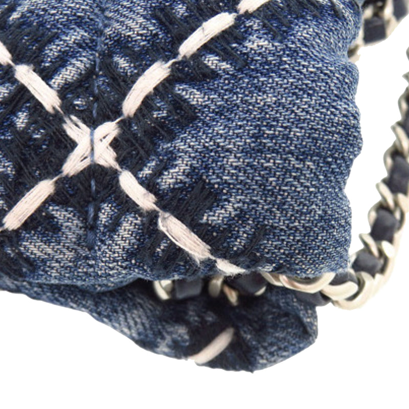 Mini Denim Stitched 22 Handbag - Image 7