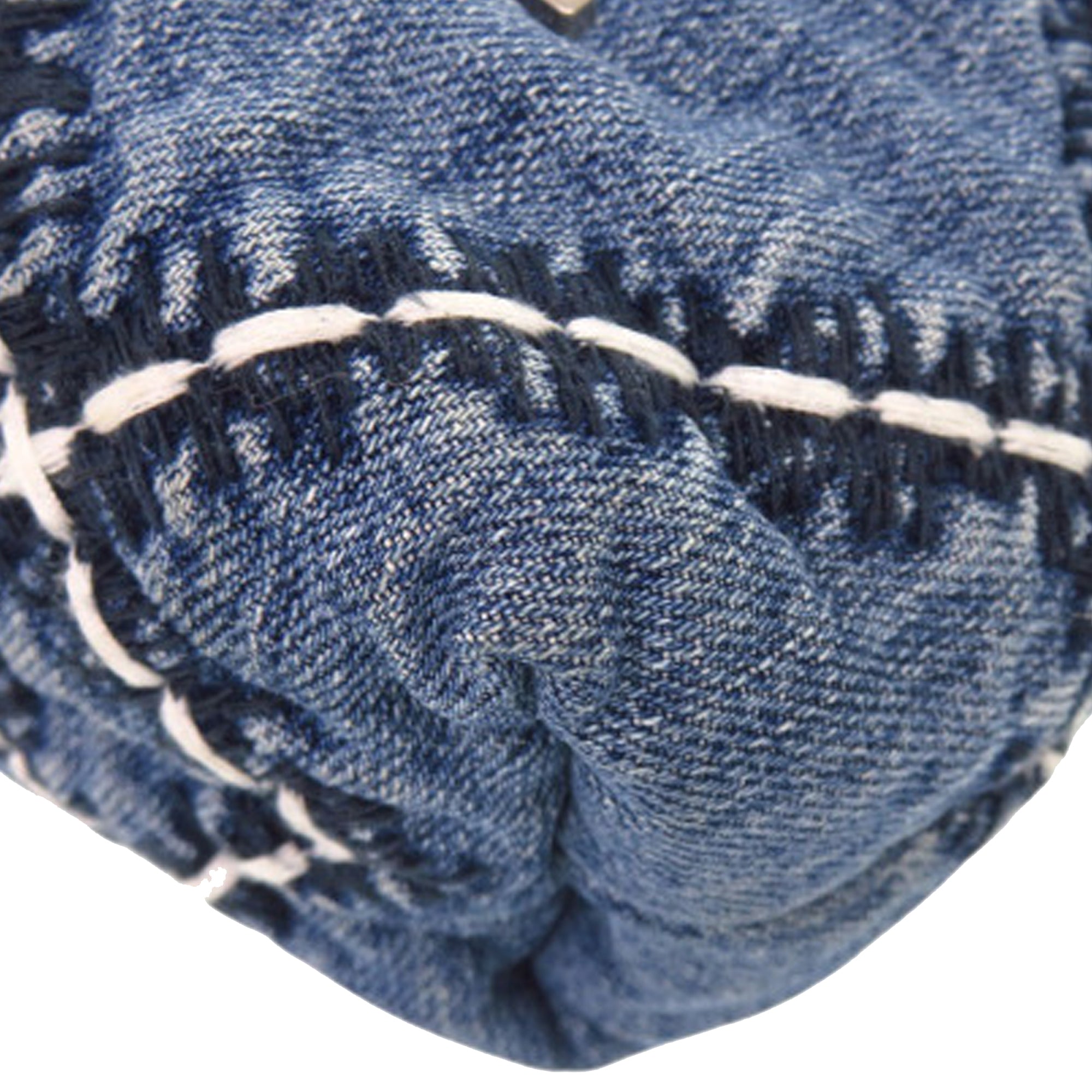 Mini Denim Stitched 22 Handbag - Image 9