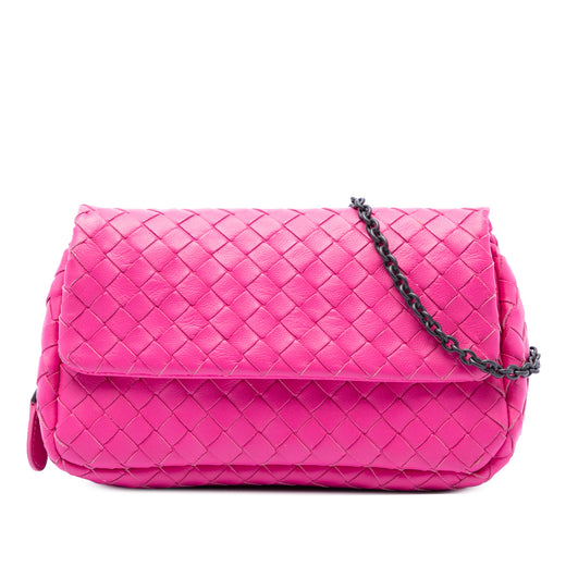 Mini Nappa Intrecciato Expandable Chain Flap Crossbody - Image 1