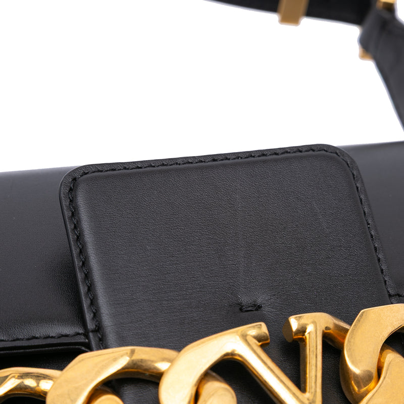 Medium Leather Vlogo Chain Shoulder Bag - Image 7