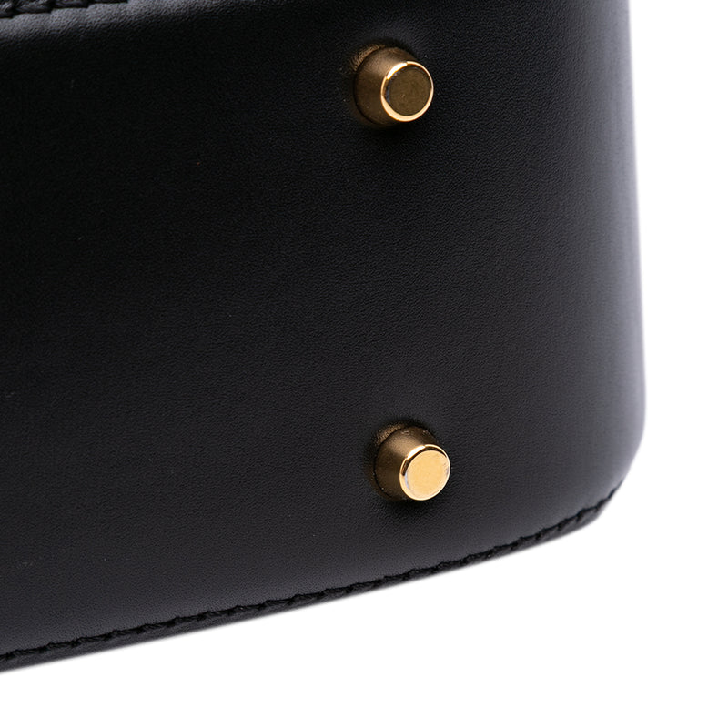Medium Leather Vlogo Chain Shoulder Bag - Image 8