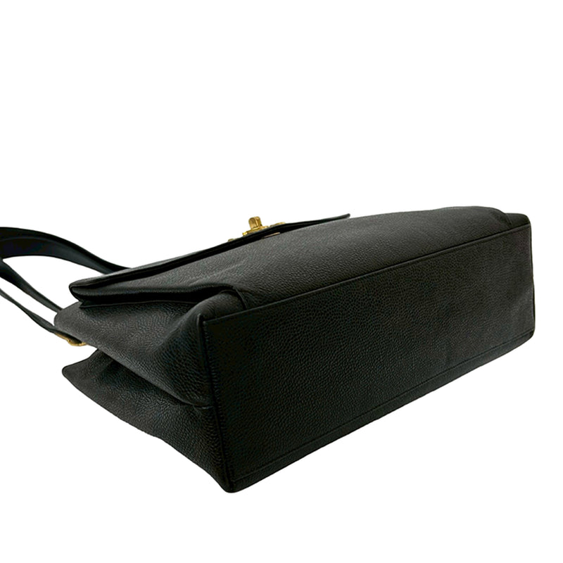 CC Caviar Front Pocket Chain Tote - Image 3
