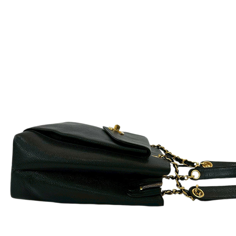 CC Caviar Front Pocket Chain Tote - Image 5