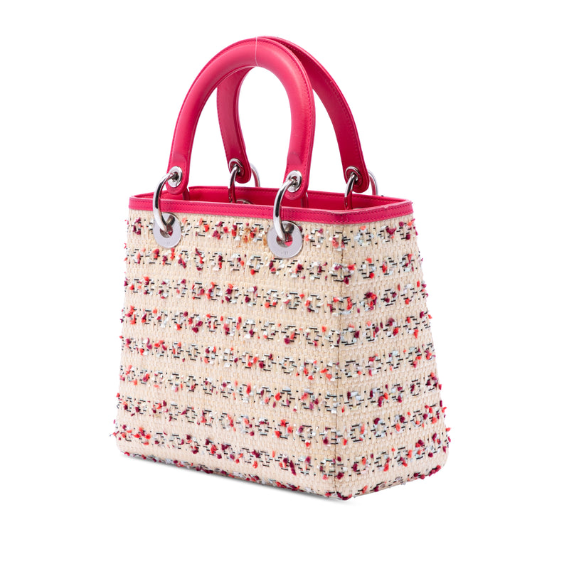 Medium Woven Raffia Lady Dior - Image 2
