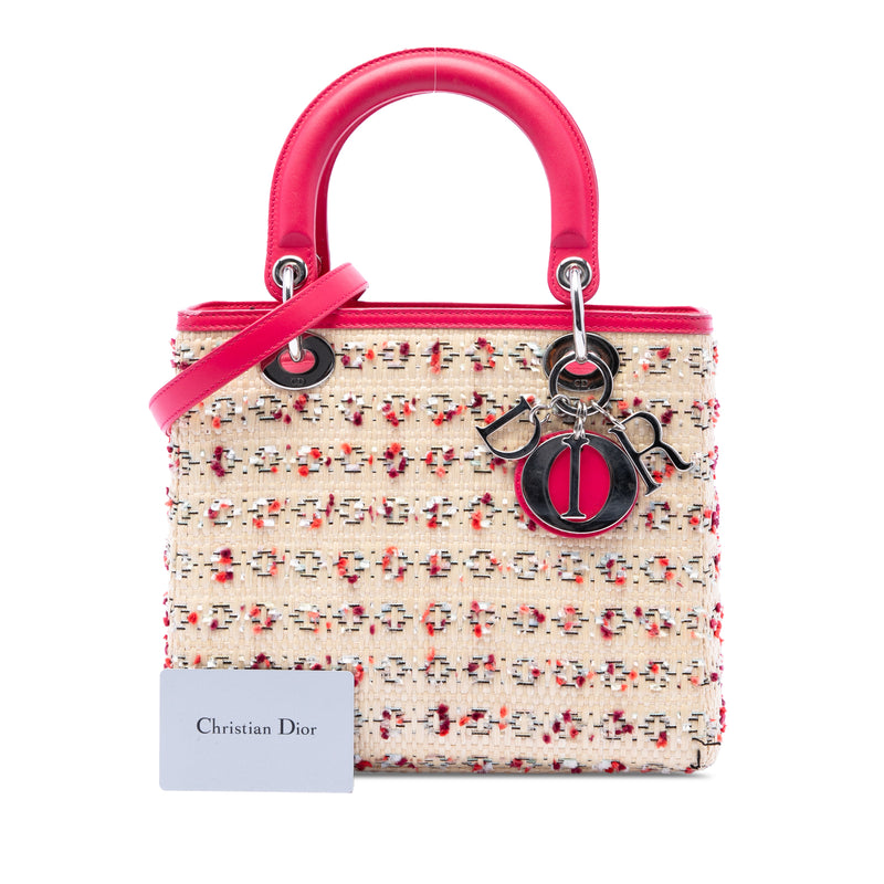 Medium Woven Raffia Lady Dior - Image 7