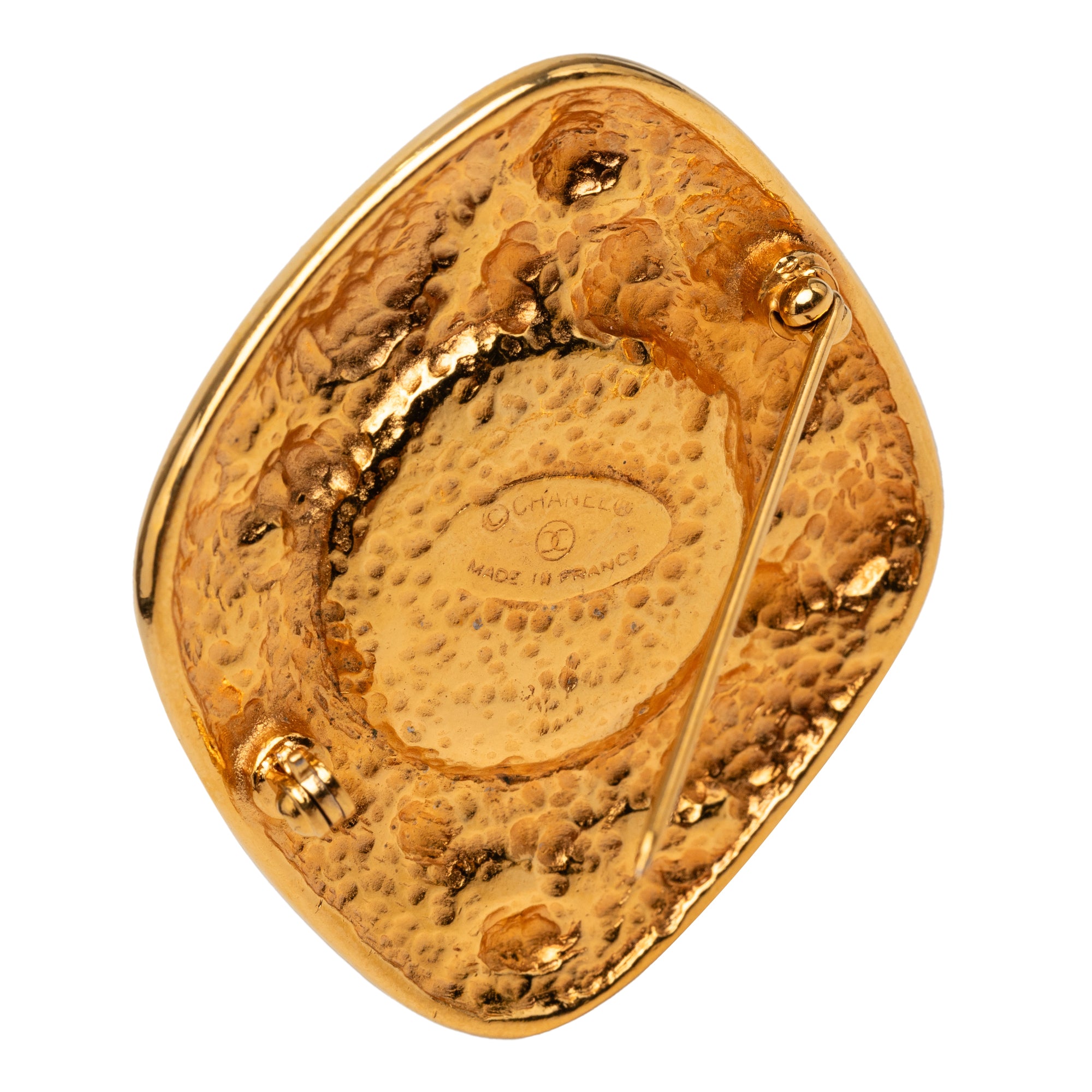 Gold Plated Baroque Faux Pearl Brooch - Image 3