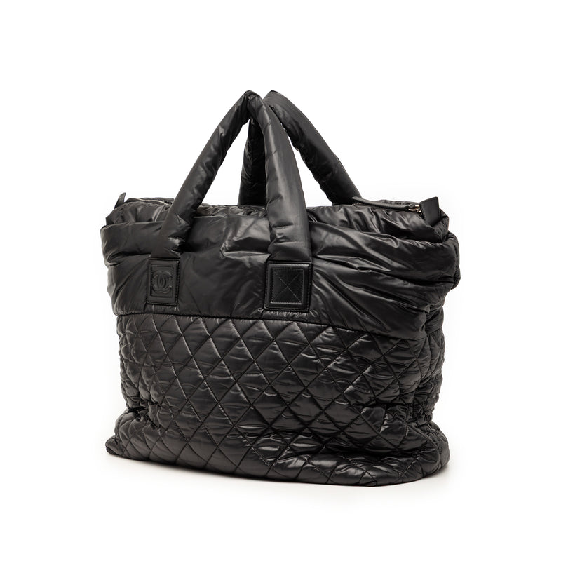 Large Quilted Nylon Reversible Coco Cocoon Tote - Image 2