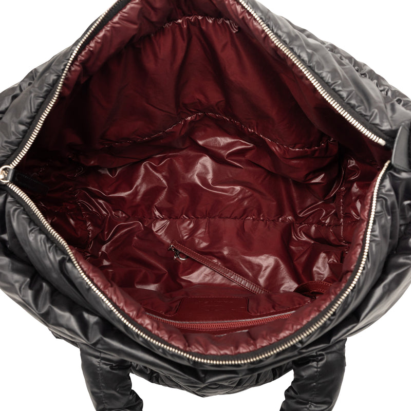 Large Quilted Nylon Reversible Coco Cocoon Tote - Image 4