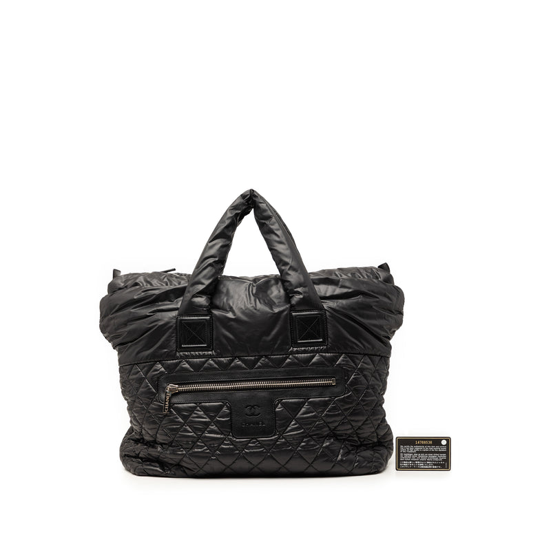 Large Quilted Nylon Reversible Coco Cocoon Tote - Image 8