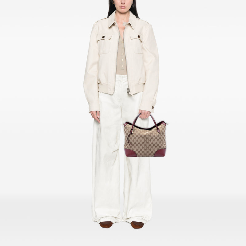 Medium GG Canvas Bree Fold Over Tote - Image 5
