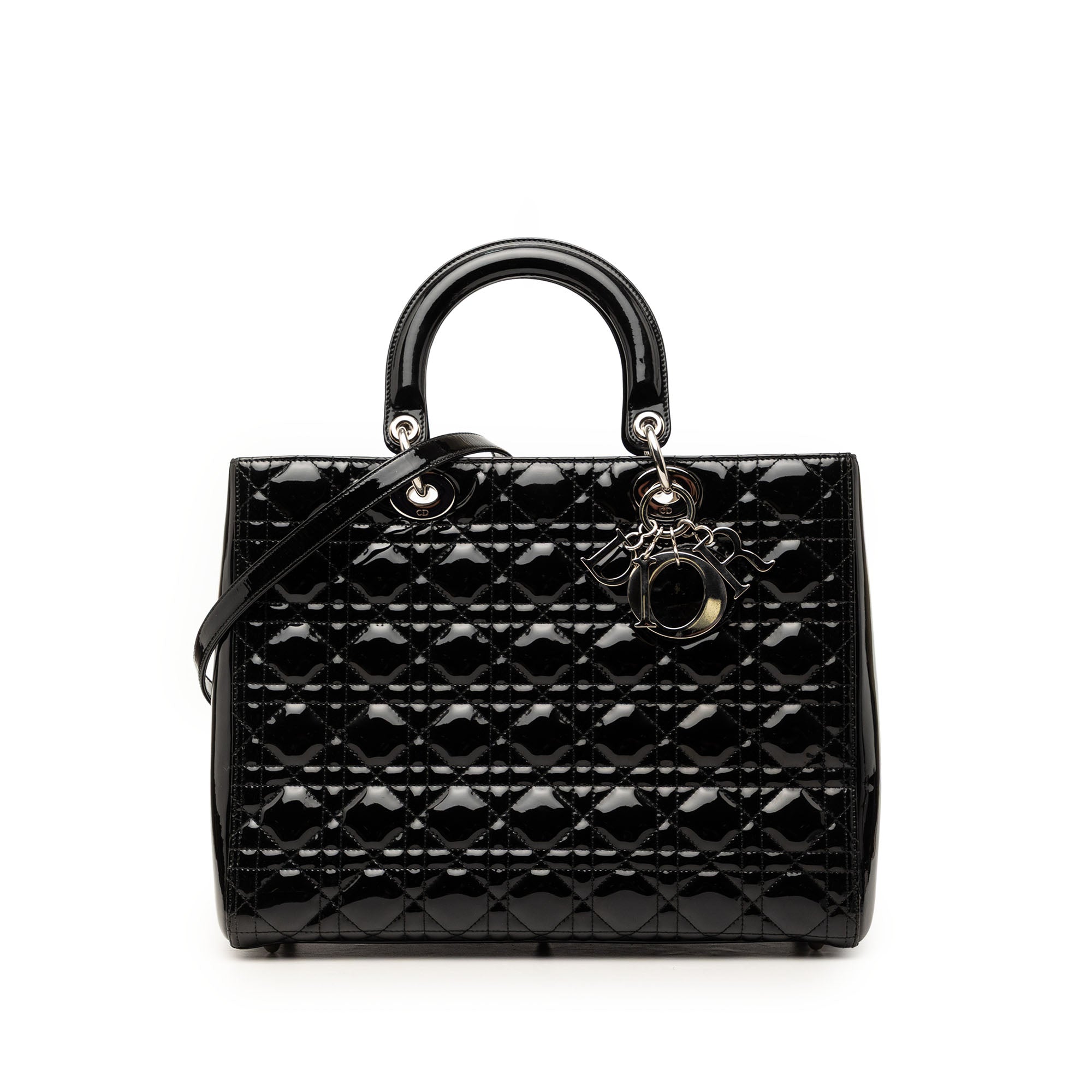 Large Patent Cannage Lady Dior - Image 1