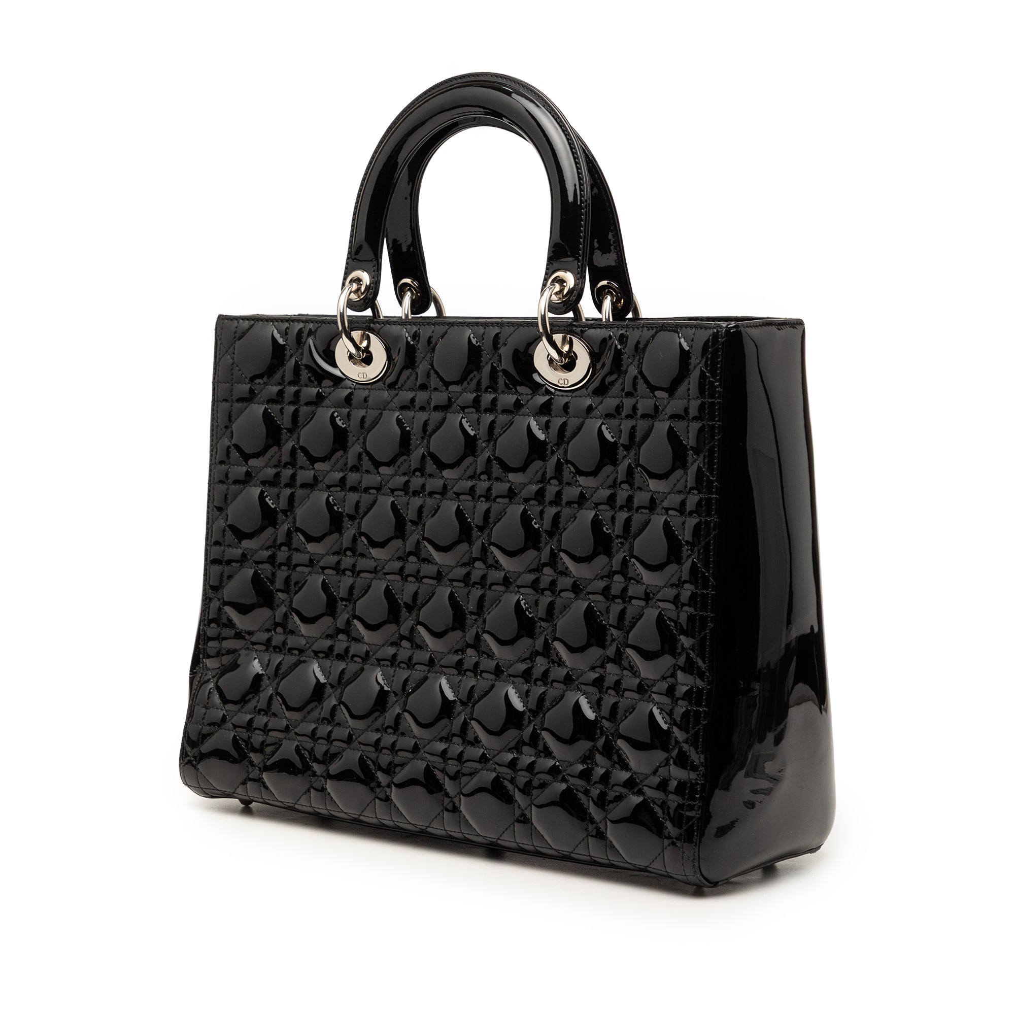 Large Patent Cannage Lady Dior - Image 2