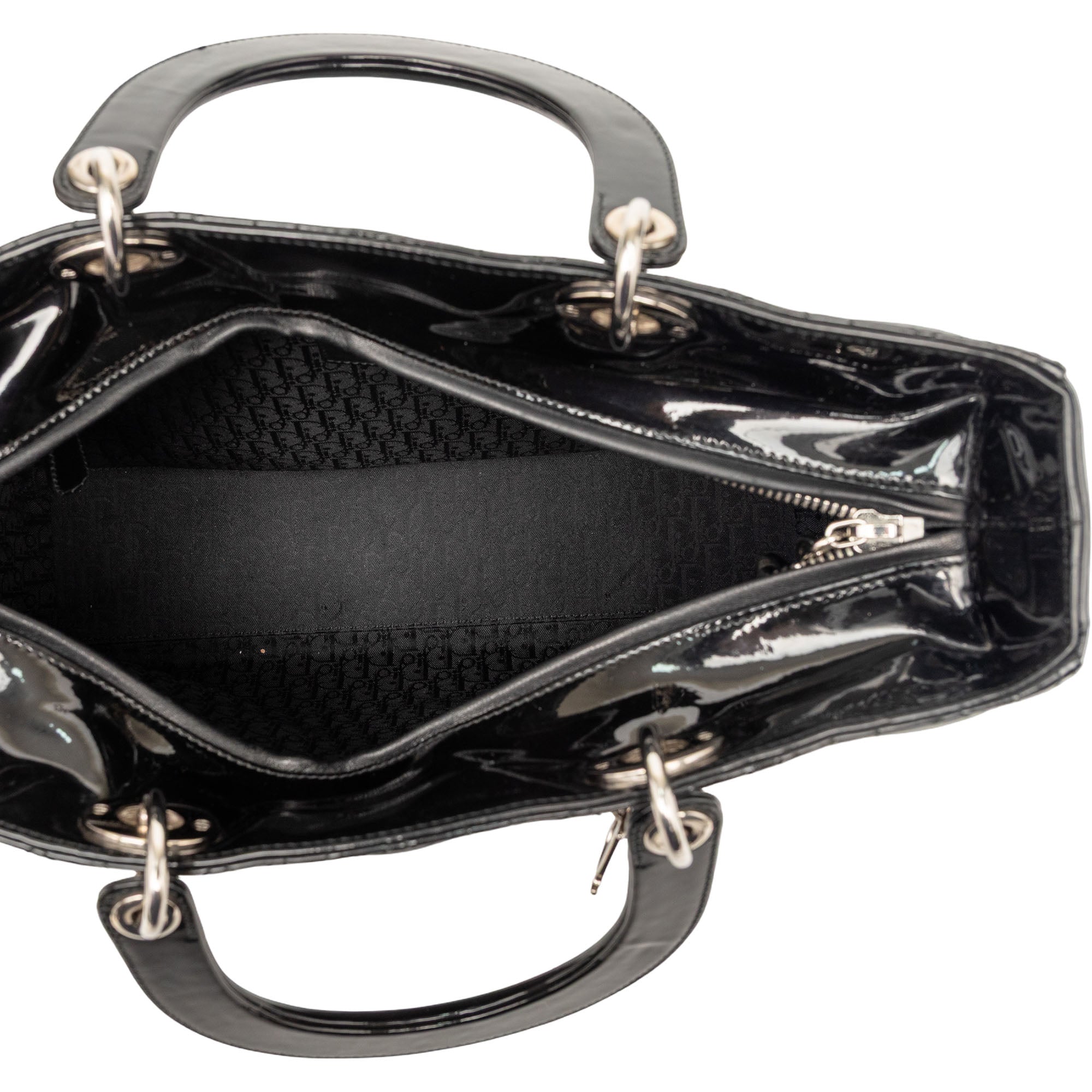 Large Patent Cannage Lady Dior - Image 4