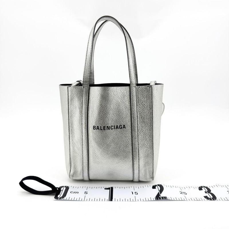 Balenciaga Everyday Patent Silver Leather Bag
