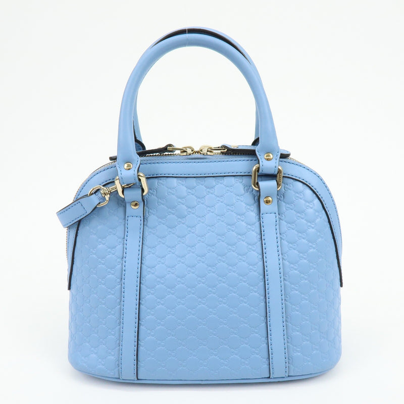 Gucci Convertible Dome Satchel Microguccissima Leather Blue