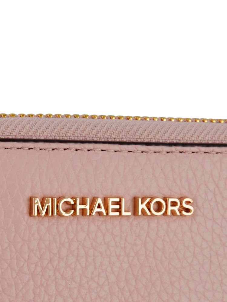 Michael Kors Leather Multifunction Travel Wallet — Pink