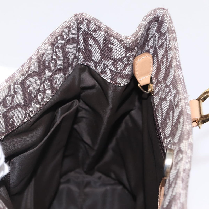 Christian Dior Vintage Open Diorissimo Canvas Brown Bag