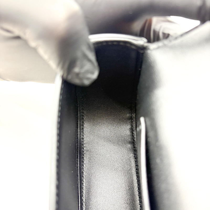 Celine Lola Triomphe Top Handle Leather Black Bag